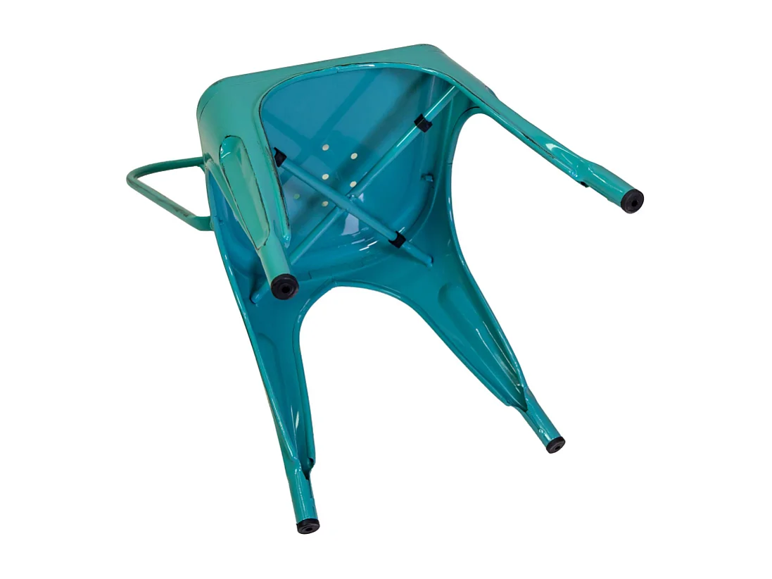 Sedia ferro New Bristol azzurro antico cm 43x43h45/84