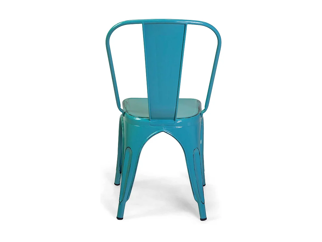 Sedia ferro New Bristol azzurro antico cm 43x43h45/84