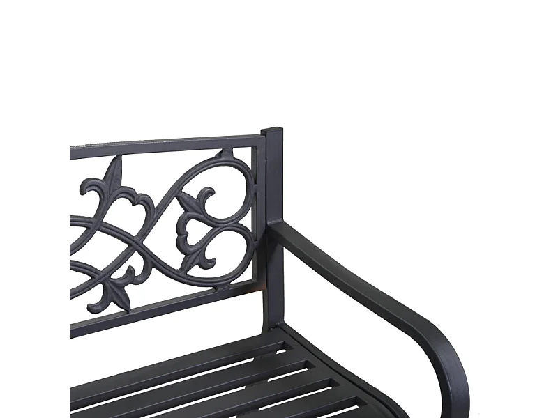 Panchina metallo pavia antracite cm 124x57h78