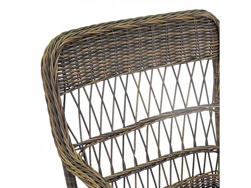 Poltrona alluminio polyrattan Baltimoracon cuscini cm 78x63h92