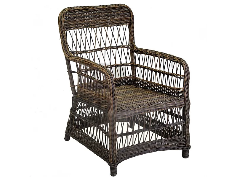 Poltrona alluminio polyrattan Baltimoracon cuscini cm 78x63h92