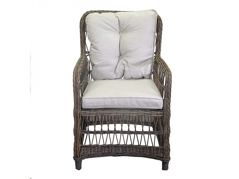 Poltrona alluminio polyrattan Baltimoracon cuscini cm 78x63h92