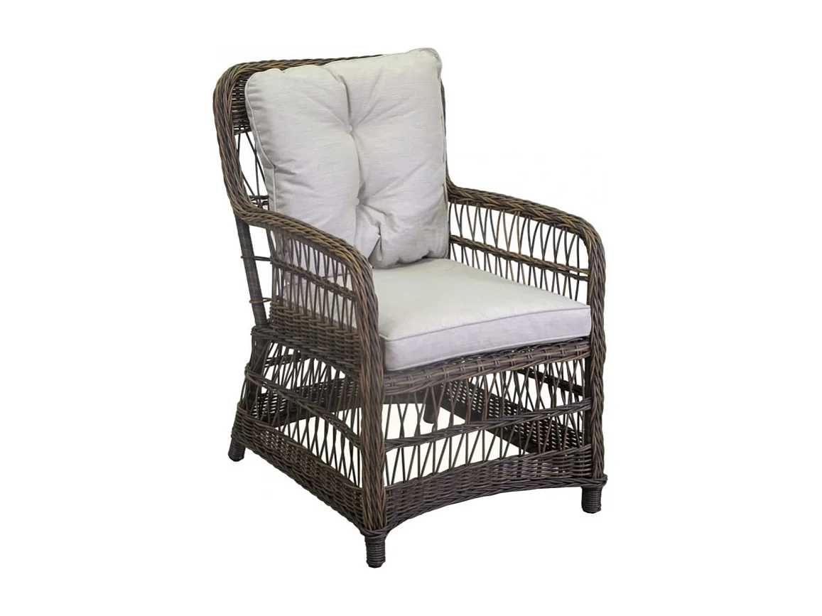 Poltrona alluminio polyrattan Baltimoracon cuscini cm 78x63h92