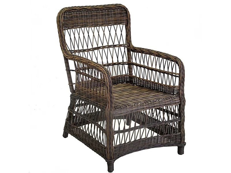 Poltrona alluminio polyrattan Baltimoracon cuscini cm 78x63h92