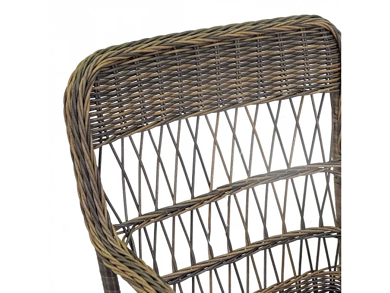 Poltrona alluminio polyrattan Baltimoracon cuscini cm 78x63h92