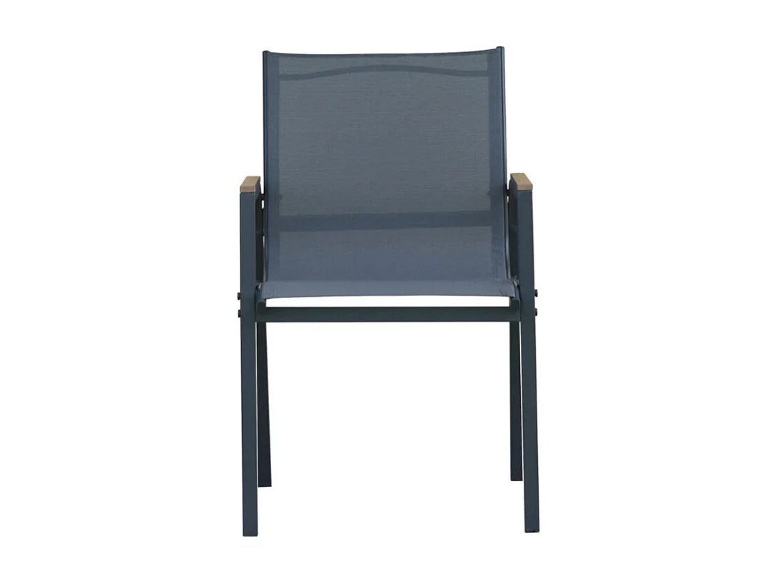 Garten-Set mit Glastisch und 4 Stühlen Tarquinia - Anthrazit