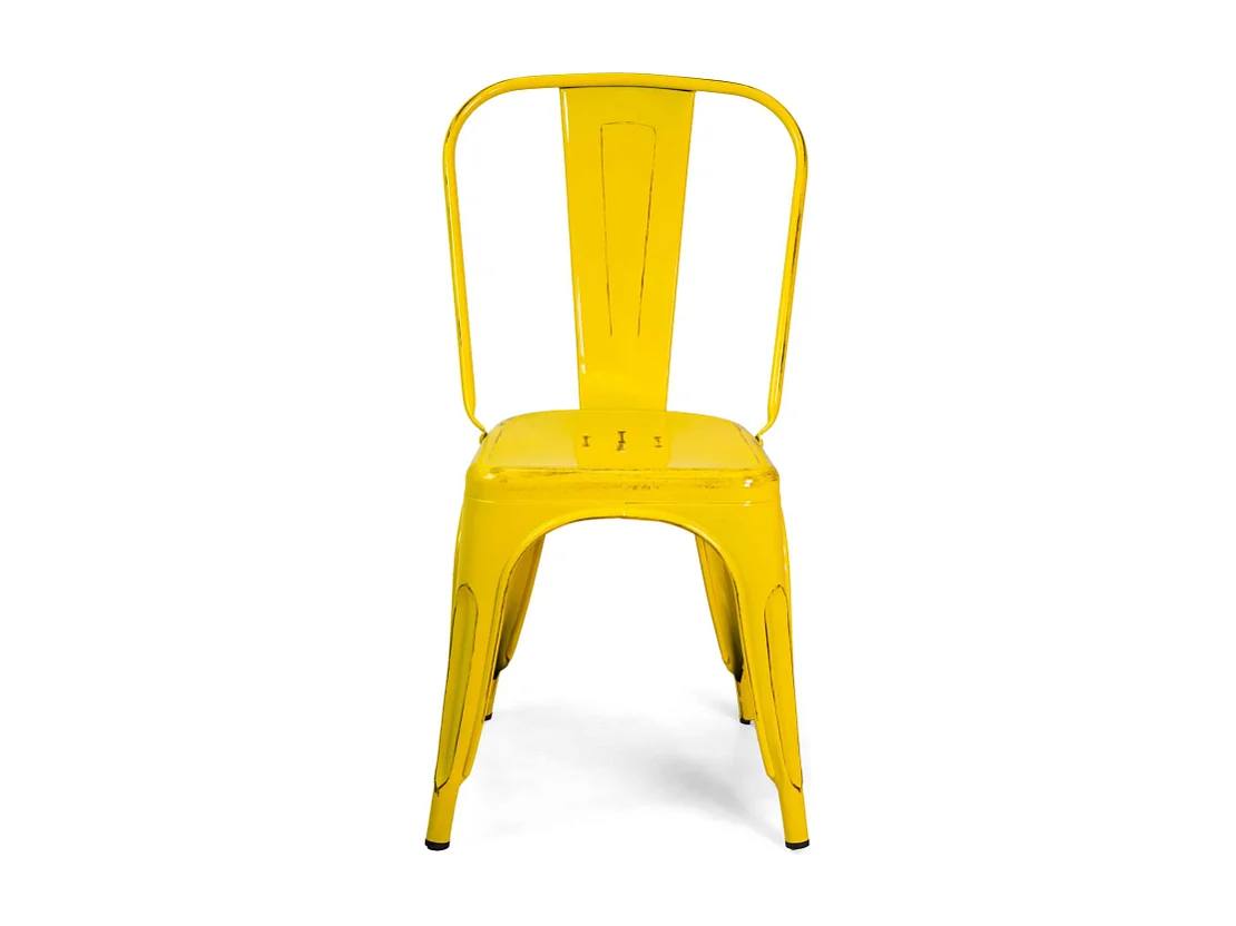 Sedia ferro New Bristol giallo antico cm 43x43h45/84