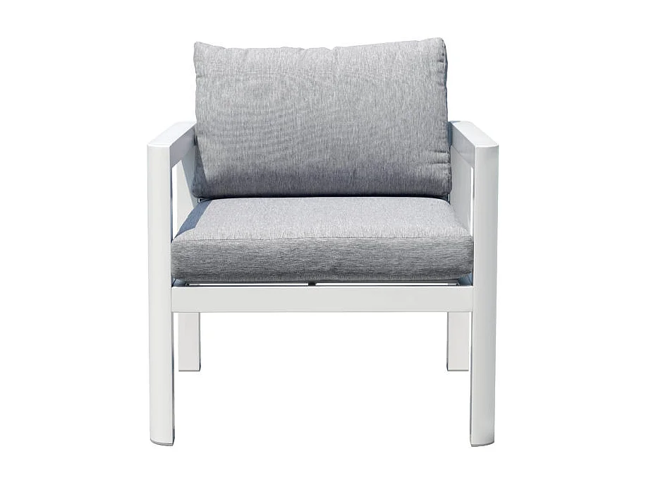 Set Di 2 Poltrone Coffee Set Marsiglia Alu Bianca Moia