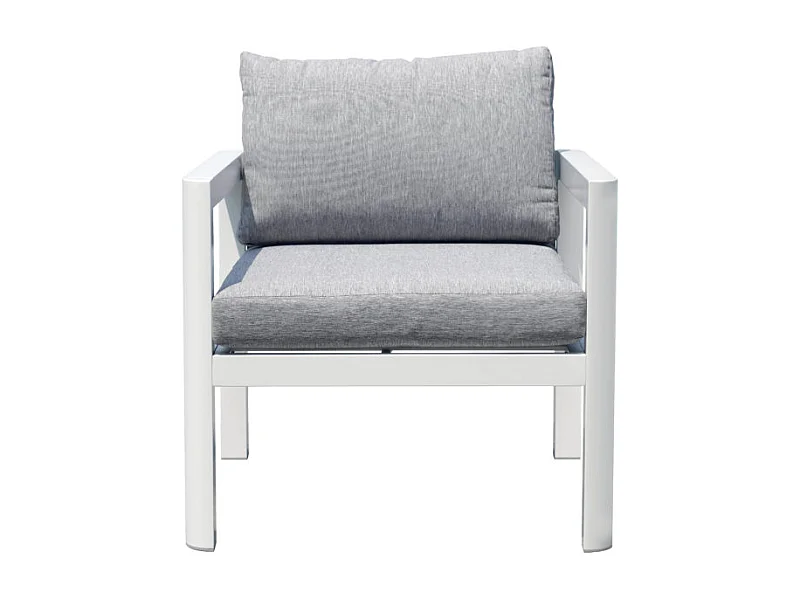 Set Di 2 Poltrone Coffee Set Marsiglia Alu Bianca Moia