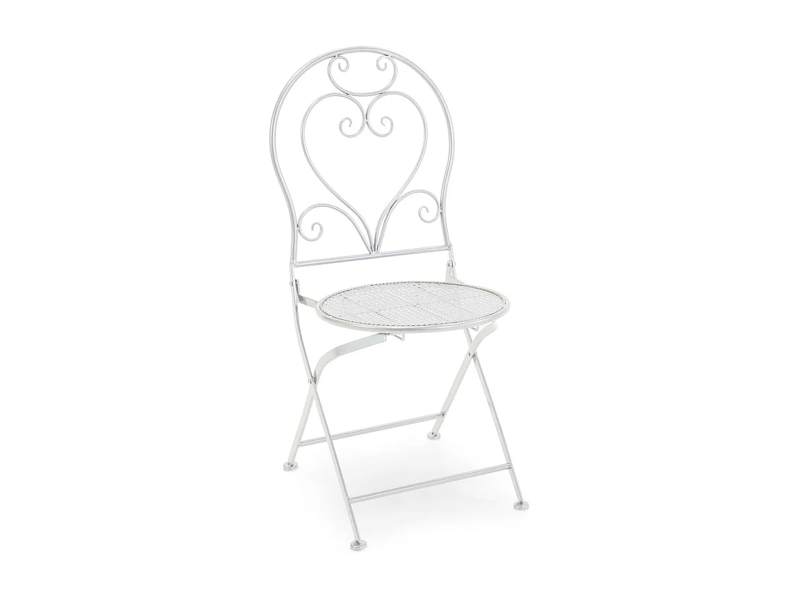 Sedia metallo Leila bianco cm 50x41h45/94