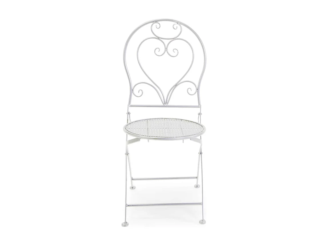 Sedia metallo Leila bianco cm 50x41h45/94