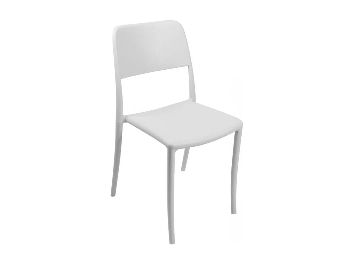 Set di due sedie MOIA in polipropilene bianco