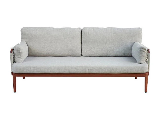 Salotto Bandol In Alluminio Rosso + Corda Beige Moia