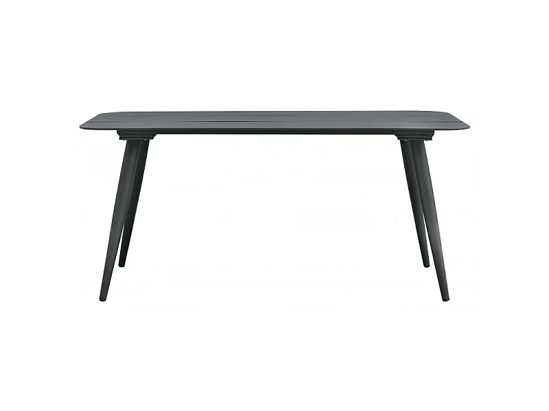 Salotto Milano In Alluminio Antracite + Seduta E Schienale In Wicker Grigio Moia