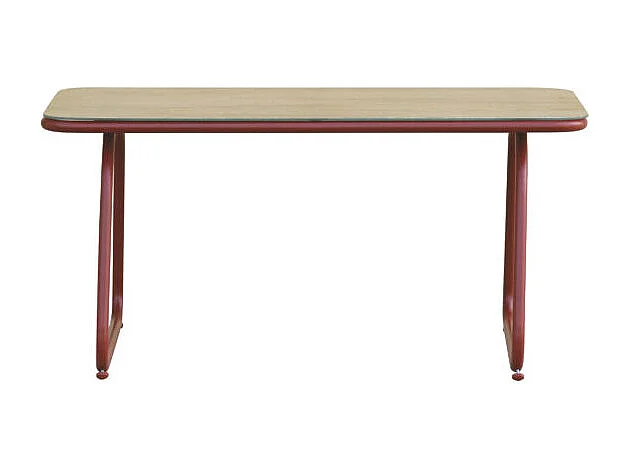 Conjunto de jardín moderno 2 sillones, sofá y mesa Tinos - Rojo