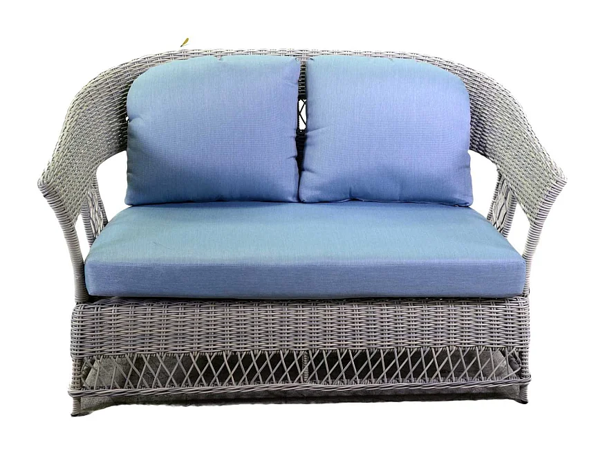 Salotto alluminio polirattam Jefferson grigio 2 posti