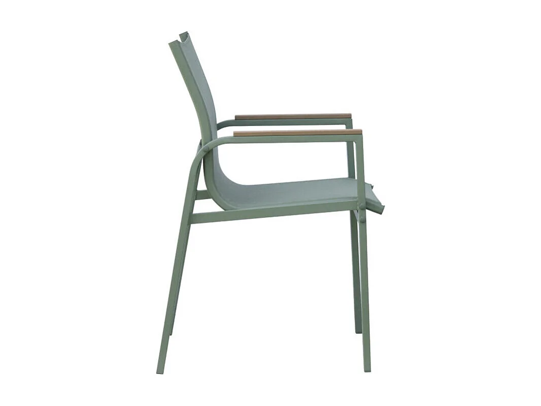 Garten-Set mit Glastisch und 4 Stühlen Tarquinia - Dunkel Grün