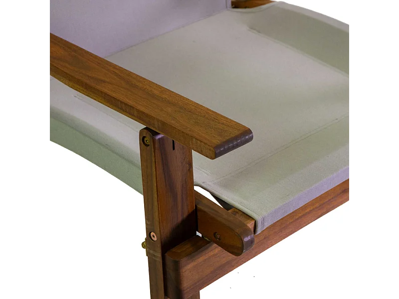 Poltrona legno Diane con tessuto grigio cm 76x89h91