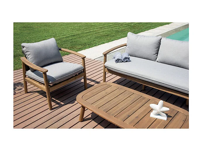 Salotto Scilla In Acacia + Corda Antracite Moia