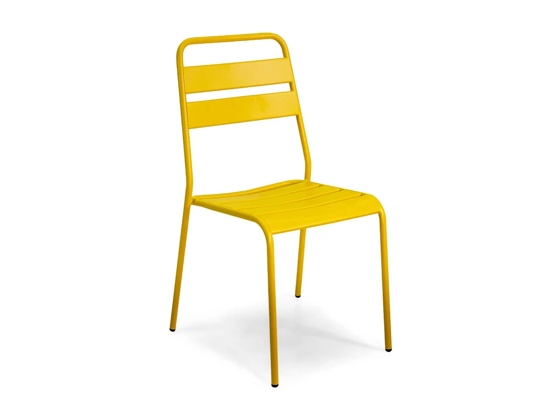 Sedia metallo Rovigo gialla cm 50x54h42/87