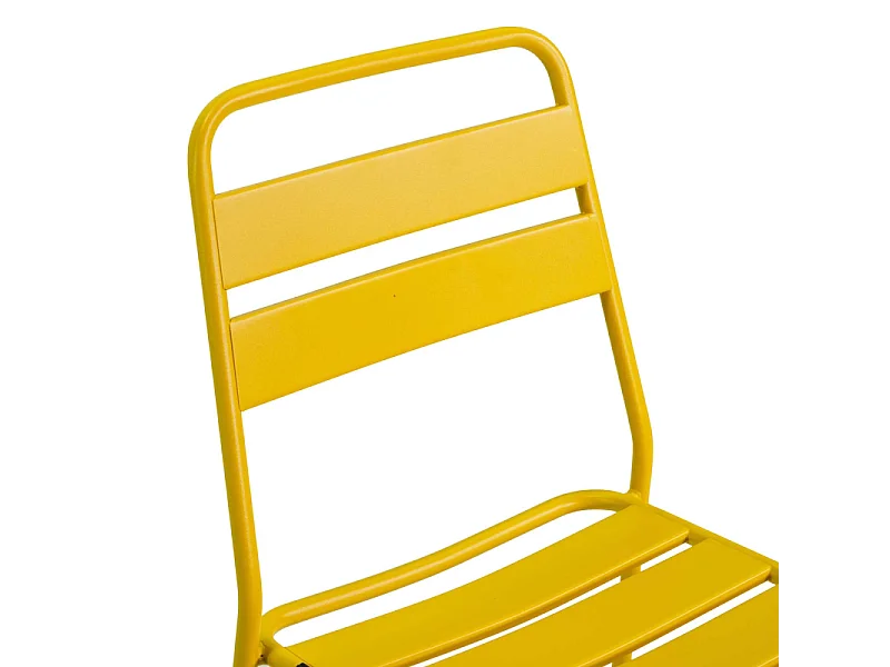 Sedia metallo Rovigo gialla cm 50x54h42/87