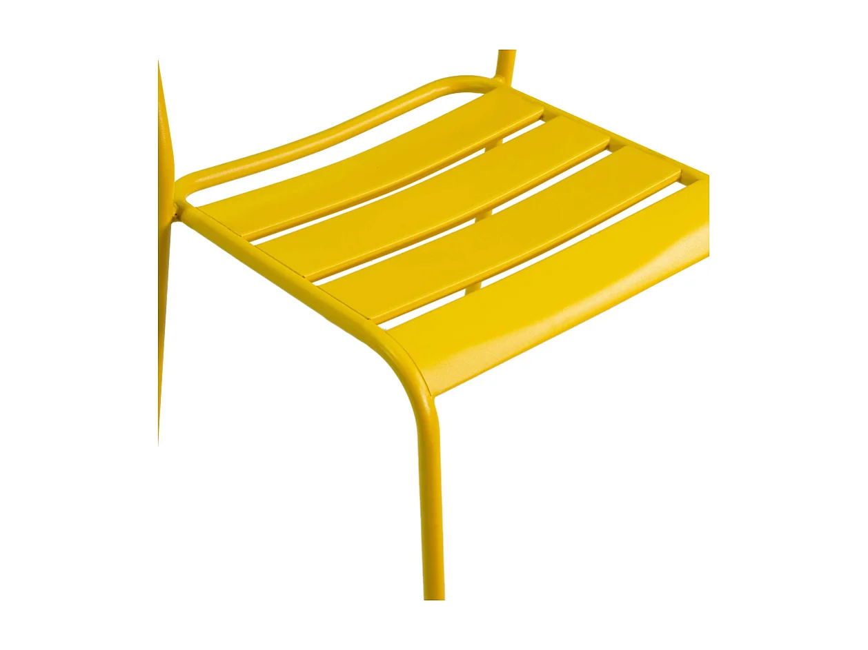 Sedia metallo Rovigo gialla cm 50x54h42/87