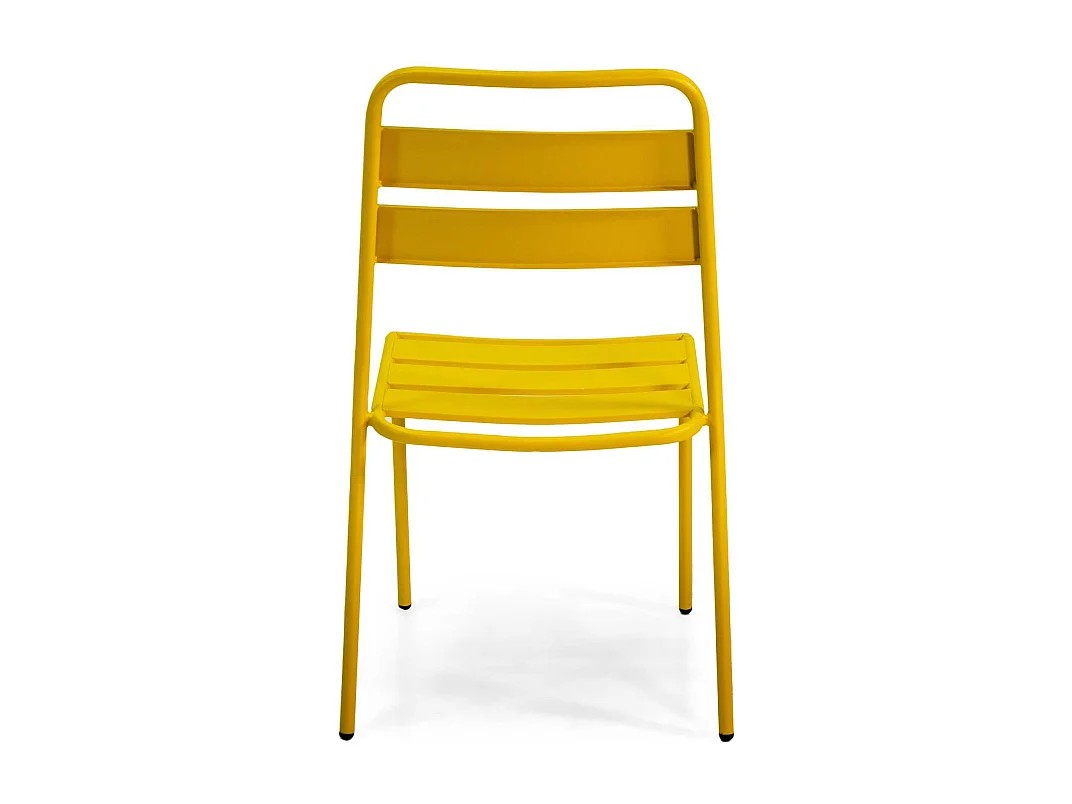 Sedia metallo Rovigo gialla cm 50x54h42/87