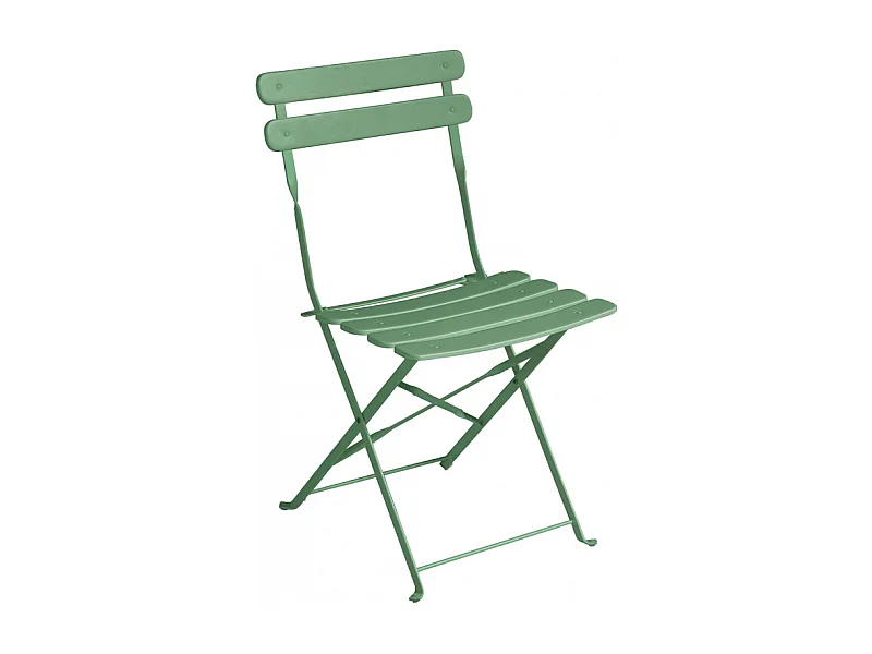 Set Di 2 Sedie Bistro' In Ferro Verde Moia