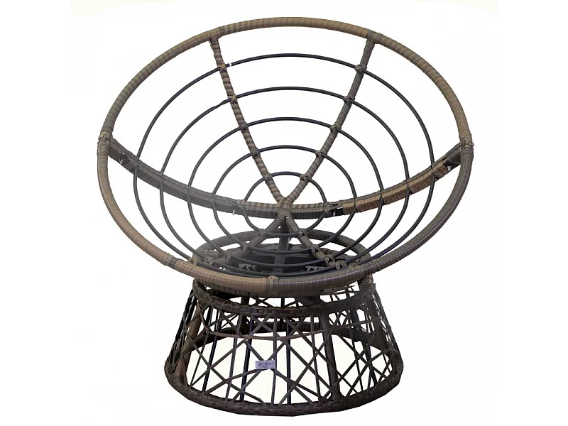 Poltrona alluminio polyrattan Baltimorapapasan con cuscino e tavolino