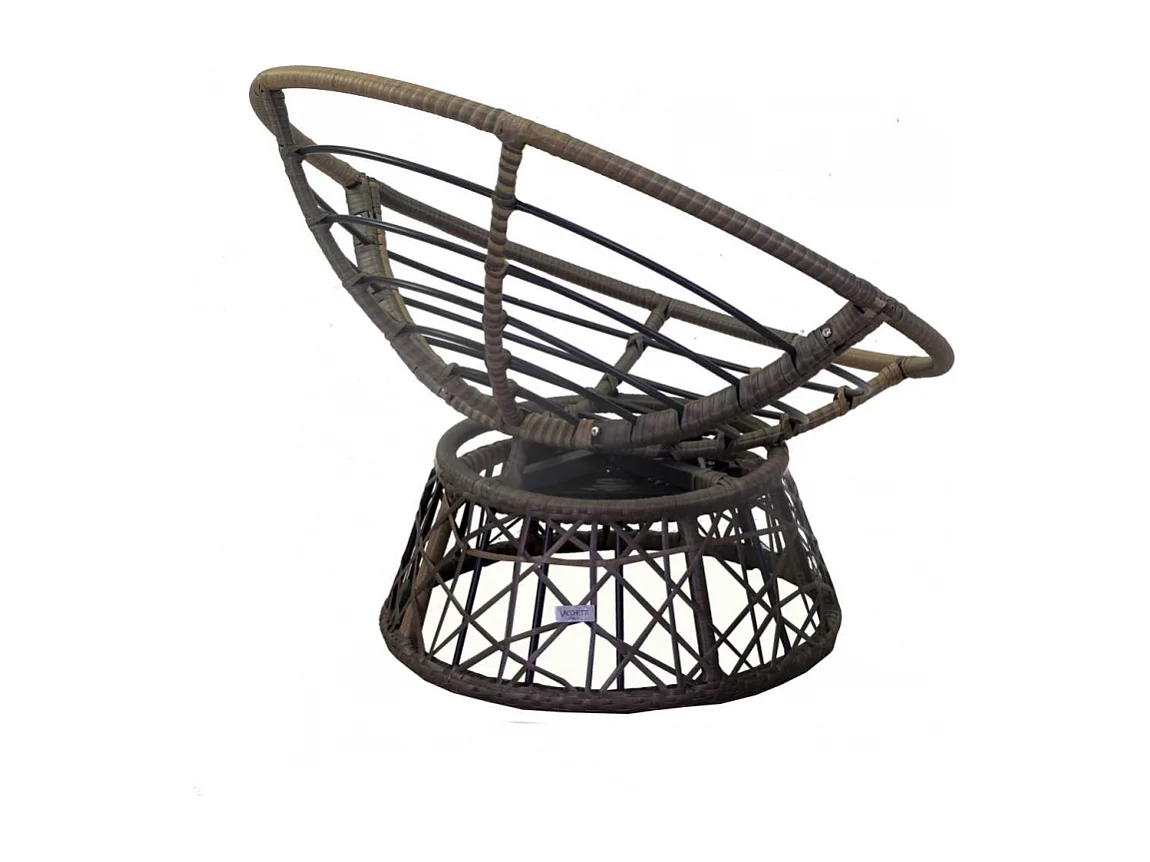 Poltrona alluminio polyrattan Baltimorapapasan con cuscino e tavolino