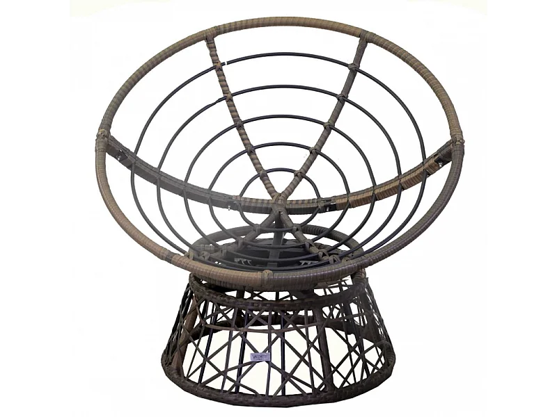 Poltrona alluminio polyrattan Baltimorapapasan con cuscino e tavolino