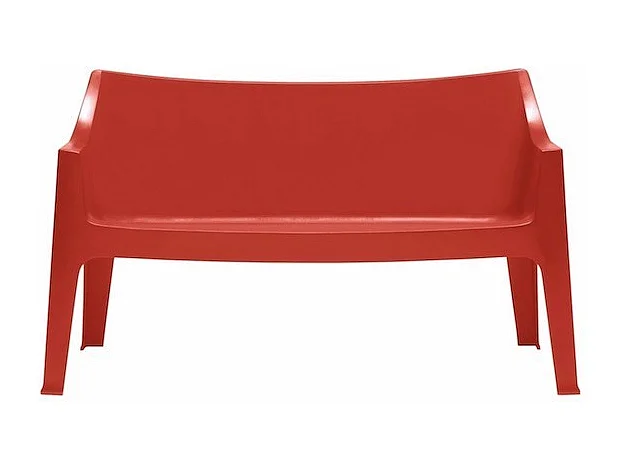 SET DUE DIVANO COCCOLONA TECNOPOLIMERO SCAB DESIGN - Rosso 40