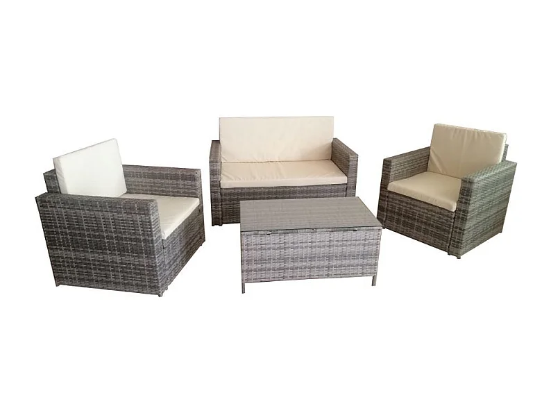 Salotto da giardino WRS066G rattan grigio WRS066G