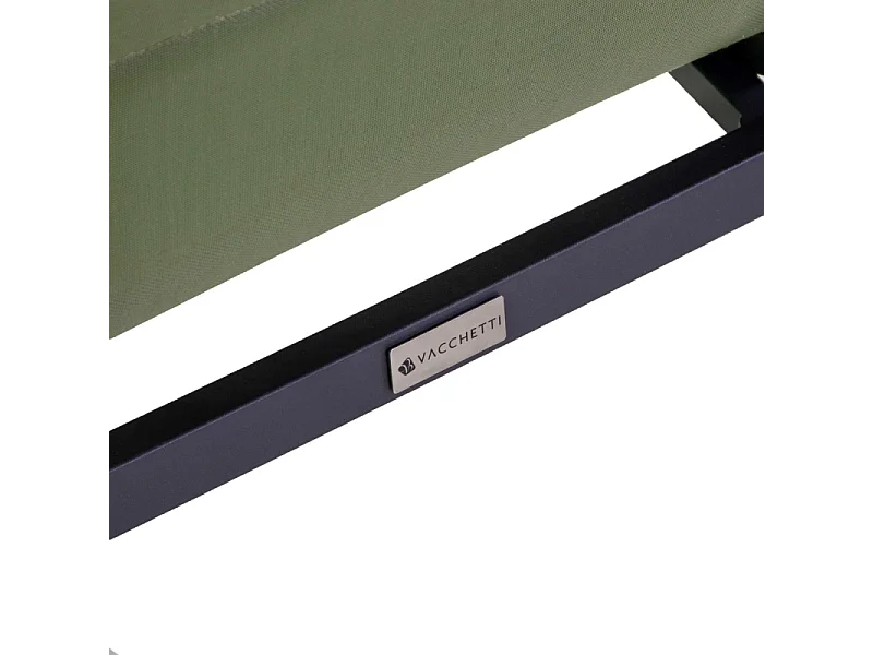 Poltrona alluminio textilene Riverside verde (bracciolo in hpl) cm 56x66h90