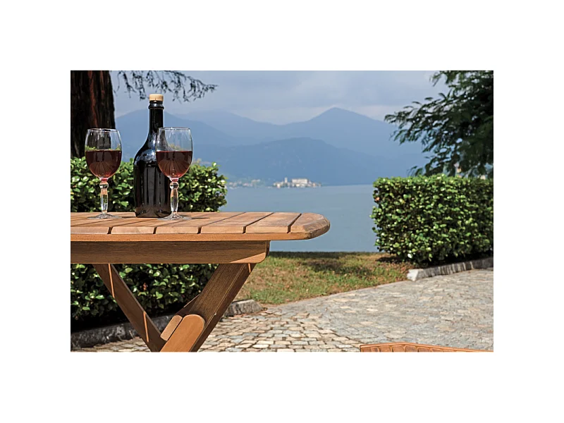 Silla de madera plegable para jardín exterior balcón terraza Giava