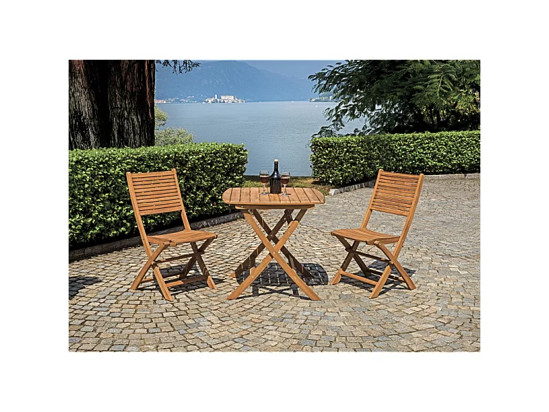 Silla de madera plegable para jardín exterior balcón terraza Giava