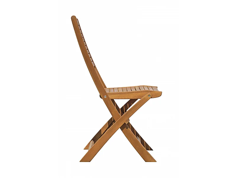 Klappbarer Gartenstuhl aus Holz für den Außenbereich Balkon Terrasse Java