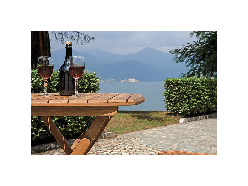 Klappbarer Gartenstuhl aus Holz für den Außenbereich Balkon Terrasse Java