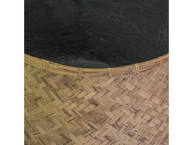 Portavaso cemento bambù 1-4 naturale tondo cm ø63h47