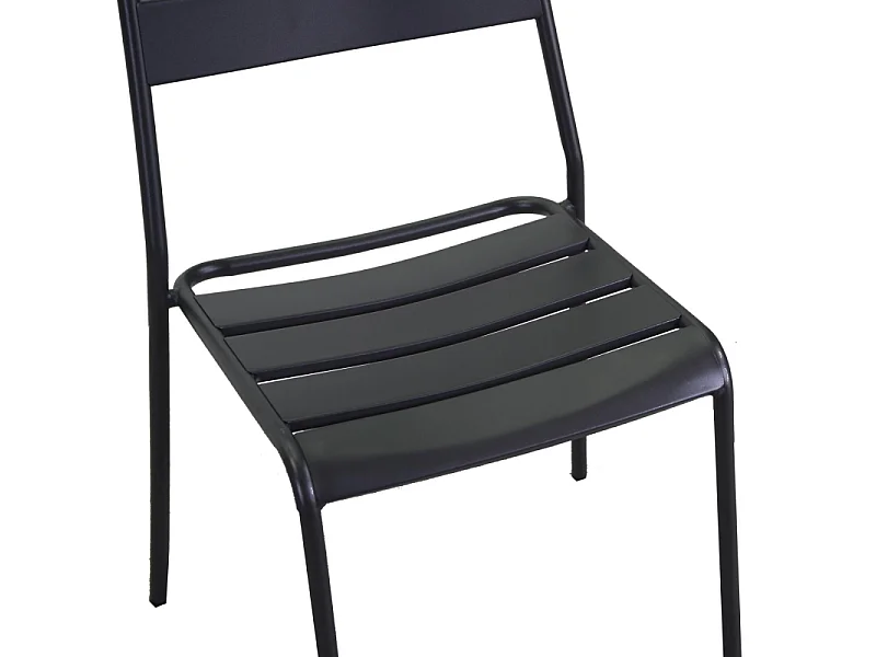 Sedia metallo Rovigo antracite cm 50x54h42/87
