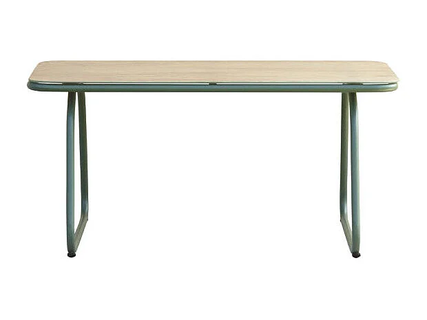 Conjunto de jardín moderno 2 sillones, sofá y mesa Tinos - Verde oscuro