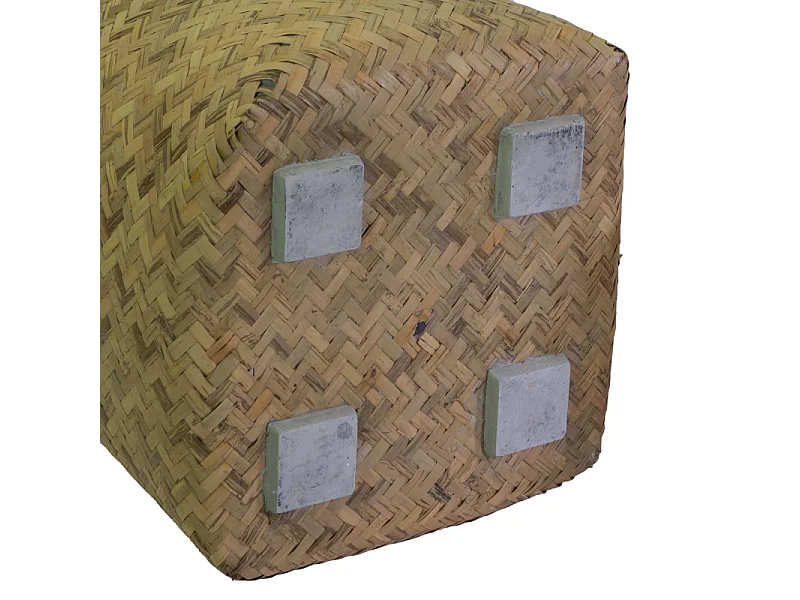 Portavaso cemento bambù 1-2 naturale tondo cm ø75h80