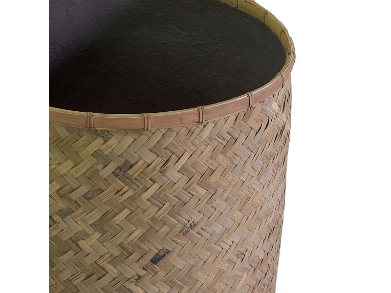 Portavaso cemento bambù 1-2 naturale tondo cm ø75h80
