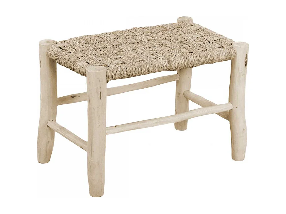 Panchina legno impagliata cm 60x40h41