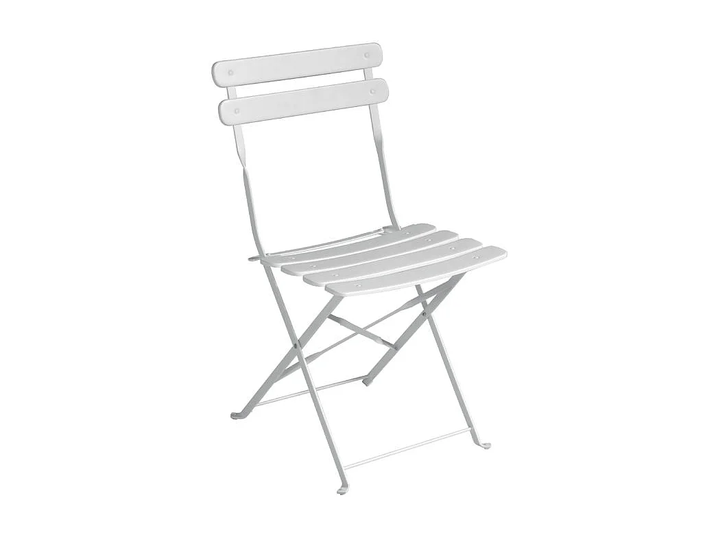 Set Di 2 Sedie Bistro' In Ferro Avorio Moia