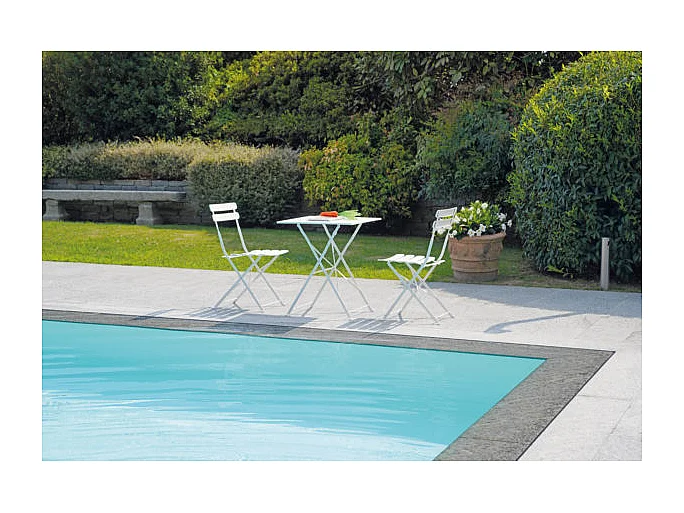 Set Di 2 Sedie Bistro' In Ferro Avorio Moia