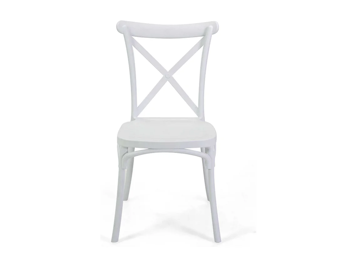 Sedia polipropilene Cross bianco cm 47x51h45,5/90