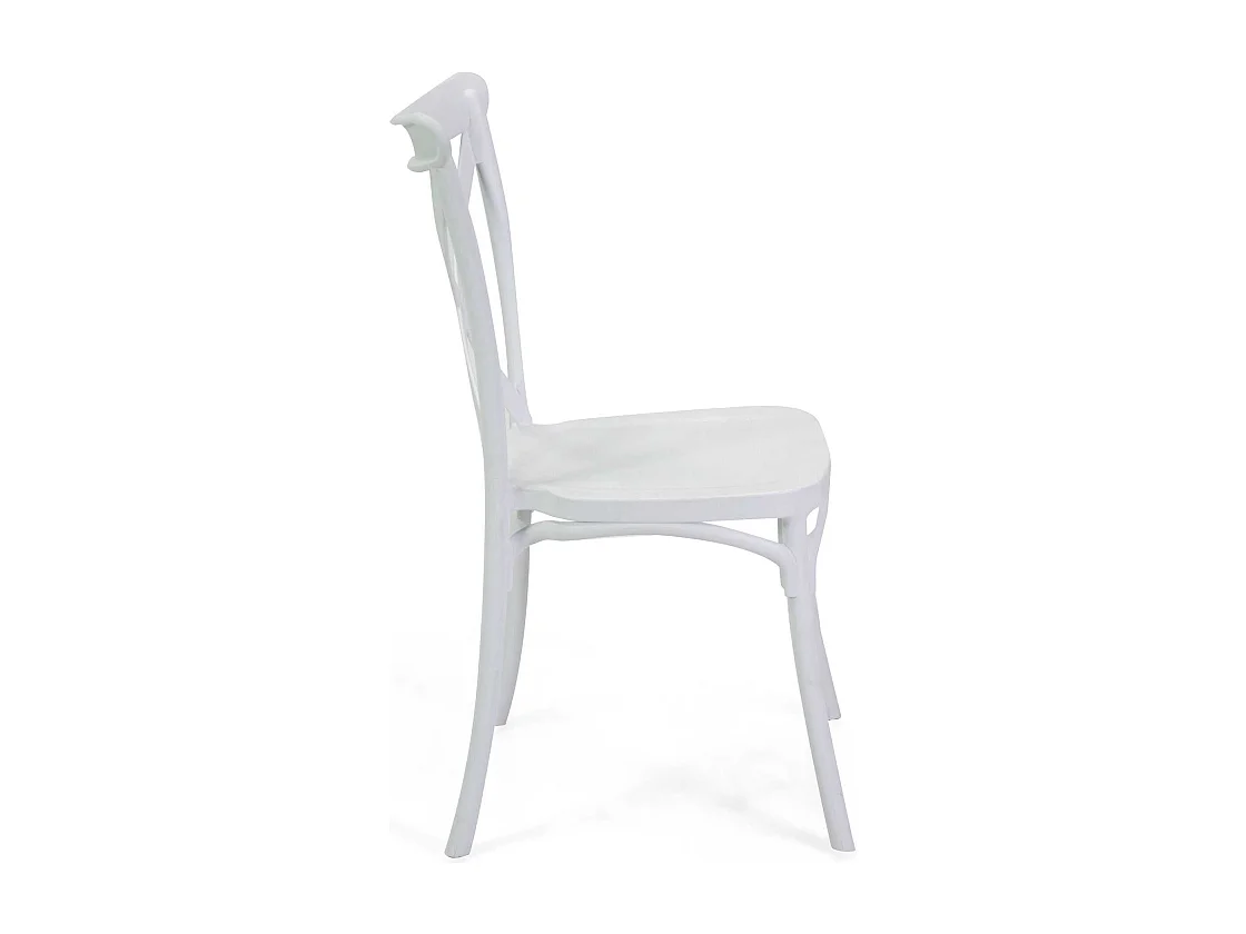 Sedia polipropilene Cross bianco cm 47x51h45,5/90