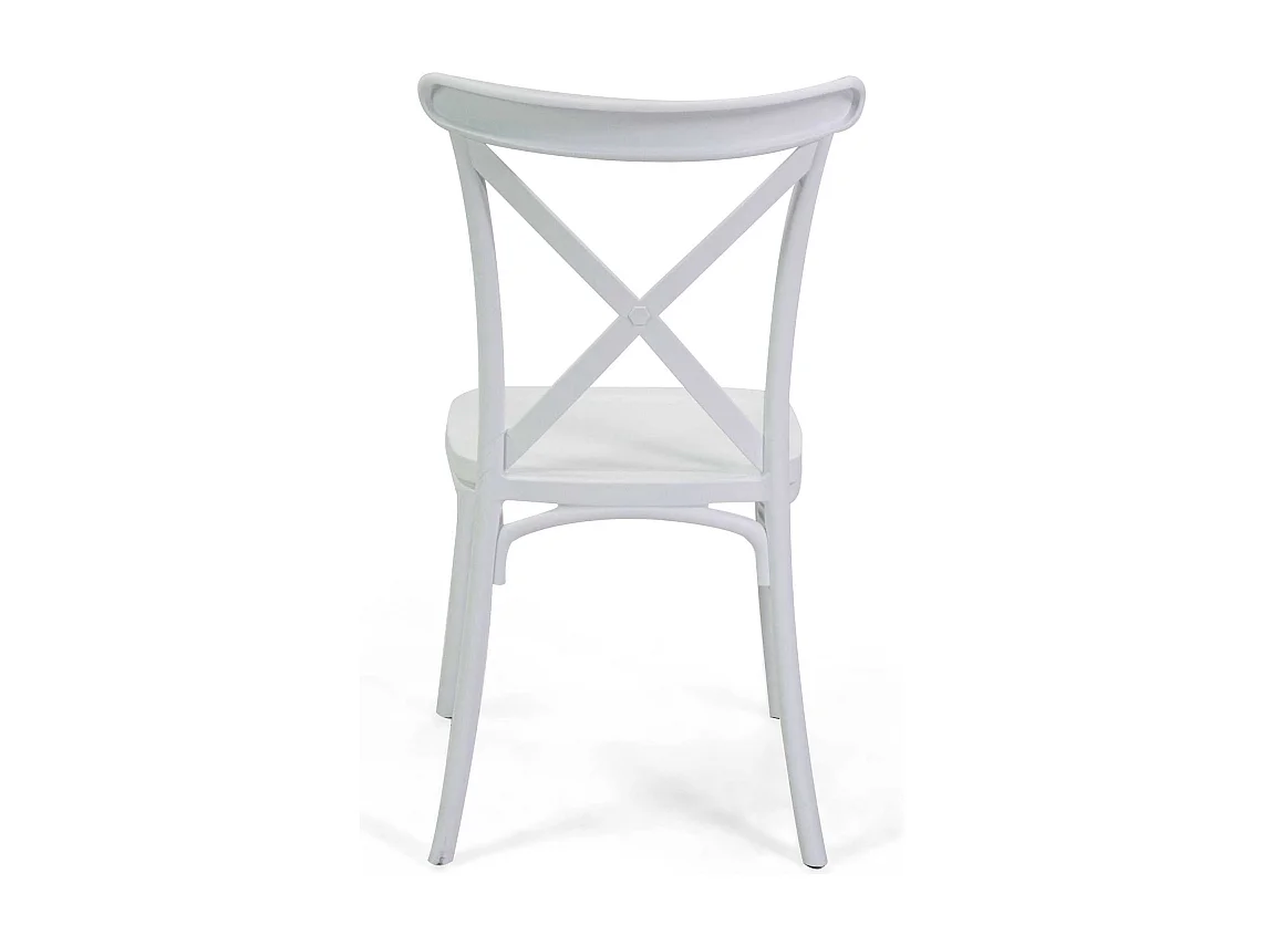 Sedia polipropilene Cross bianco cm 47x51h45,5/90
