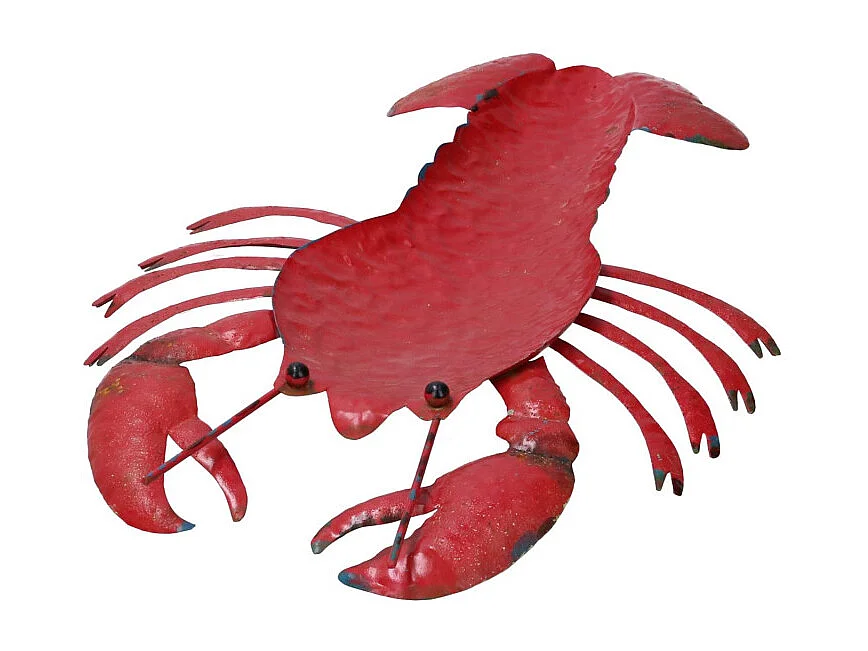 Svuotatasche metallo mare aragosta rosso cm 44,5x29,5h3